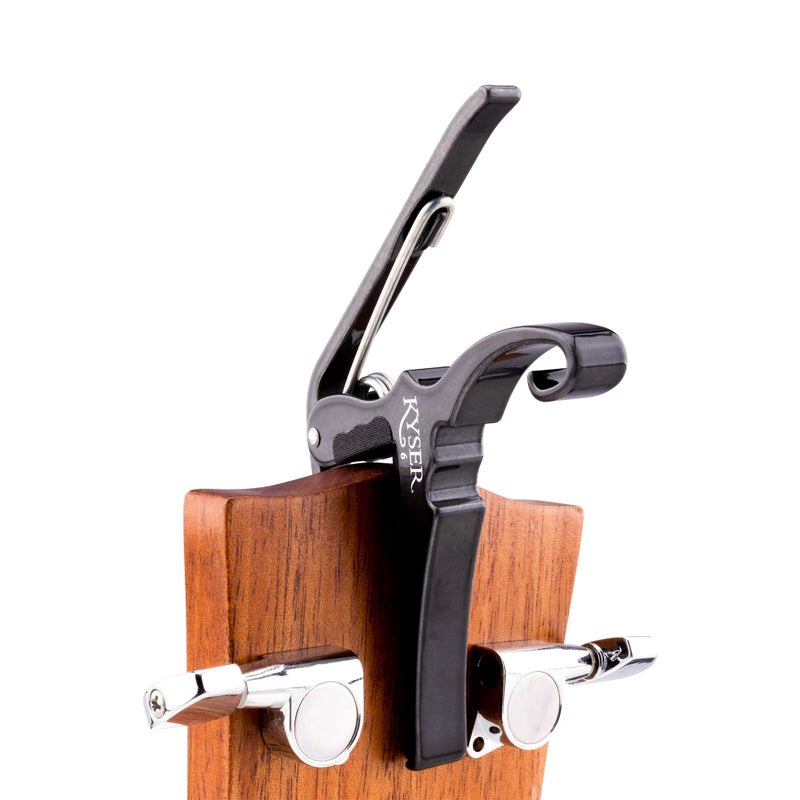 Kyser Quick-Change Guitar Capo for 6-string acoustic guitars, Black Chrome, KG6BCA - Image 4